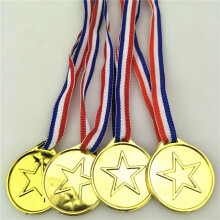 Paquete de 60 Medallas de Premio de Plástico Dorado para Niños, Perfectas para Deportes, Competiciones y Regalos de Fiesta