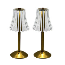 2X LED Kristallen Decoratieve Tafellamp 800MAh Oplaadbare Sfeer Nachtlampje 3-Niveaus Helderheid voor Restaurant Café