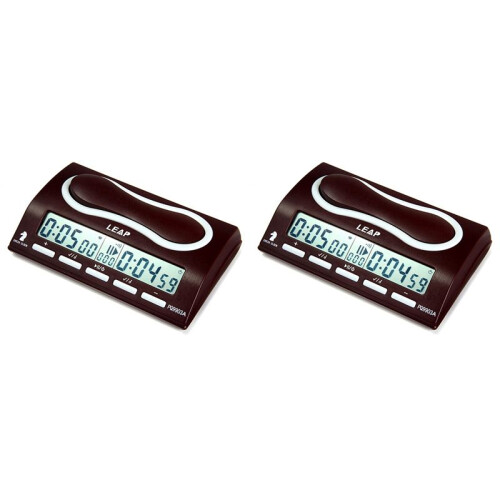 2X LEAP Chess Clock Advanced Digital Chess Timer with 7 Type 38 Timing Set Modes Clock Chess Timer