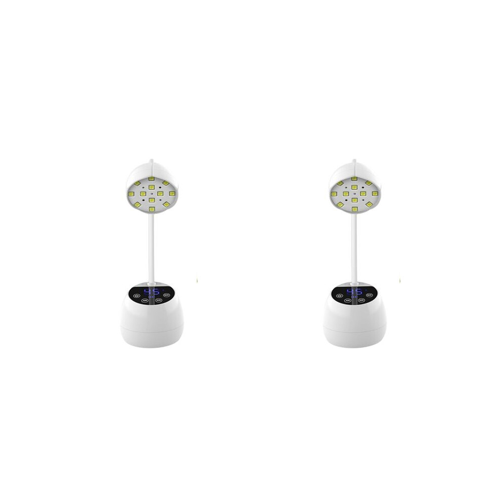 2X UV LED Nail Lamp Cordless 36W  UV Light for Gel X Nails Tips Rechargeable Nail Dryers with  Sensor & 4 Timer