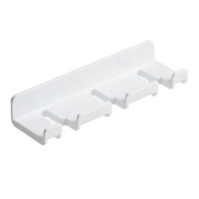 Bathroom Wall Mount Holder with Plastic Charging Socket Hanger, White Toothbrush and Towel Rack