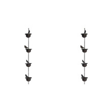 2X Bird Rain Chain Decorative Metal Rainwater Collection Chain Outdoor Garden Decor