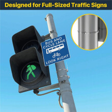 Adjustable Sign Mounting Bracket for Larger Poles,4 to 15in Metal Street Sign Mounting Bracket Hardware for Water Heater