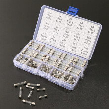 250pcs Glass Tube Fuse Assorted Kit 5x20mm 250V Quick Blow Fast Acting Fuses for Electronics Safety