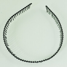 2X Metal Teeth Comb Hairband Hair Hoop Headband Black for Woman