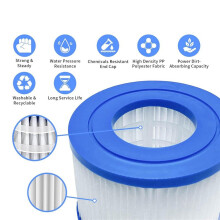 Pour Cartouche Filtrante de Piscine de Type VI, Paquet de 12 Filtres de Remplacement pour Spa Gonflable et Spa Compatibles avec 90352E 58323E