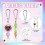 24Pcs Beadable Keychain Bars Silver Bead Keychain Bulk DIY Blank Keychain Bar for Bead Snap Hook Keychain for Making DIY 2