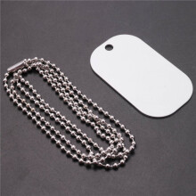 31Pcs Sublimation Blank Aluminum White Sublimation Stamping Tag Pendants Double Sided Blank Stamping Metal Tags Dog Tags