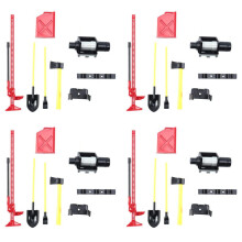 4 Set BagagehåLlare Vinsch Spade BräNsletank Yxdekoration för Rc-Modellbilar Reservdelar Simulering KläTterbil Scx10 D90
