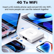 4X Roteador 4G LTE WiFi 6 Cartão SIM Modem Suporte 10 Conexões de Dispositivos Roteador Sem Fio Móvel para Ásia África Europa