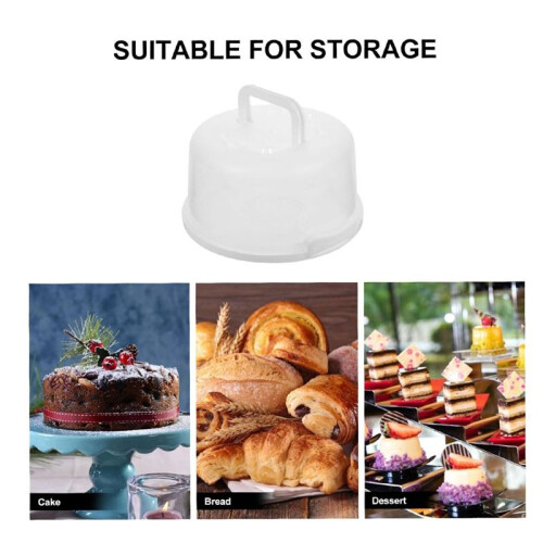 Box Portable Cake Box Muffin Carrier Clear Container with Lid Round Cake Holder Cake Container Bread Storage Container 2