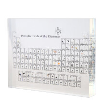 Acrylic Periodic Table Display with Real elements Teaching School Day Birthday Gifts Chemical elements Display Decor
