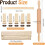 Pottery Tools Wood Rolling Pin, Pottery Tablecloth, Teaching Rolling Mud Stick Guide, for Manual Self Ceramic Making 6