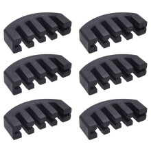 6X Gummi Daempfer Schalldaempfer 4/4 Violine Geige Leicht Praxis Schwarz