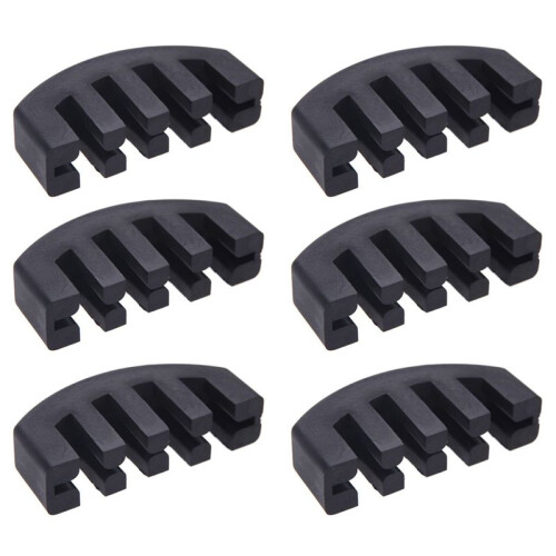 6X Rubber Mute Silencer 4/4 Violin Fiddle Slight Practice Black