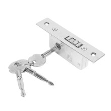 6X Invisible/Door Lock, Sliding Door Hook Lock, Alloy Lock Body, Frame Glass Door, Sturdy, Durable, Door Hardware