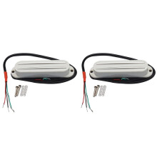 2X Humbuckers Blancs à Simple Bobinage pour Guitare Électrique à Micros de Taille Unique