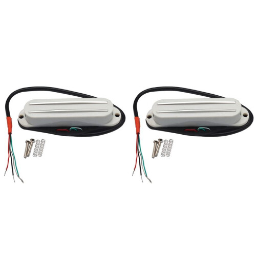 2X Vit Humbuckers Single Coil Pickups Humbuckers för Single Size Pickups Elgitarr