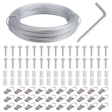 100 Pcs Picture Hanging Wire Kit, 100 Feet Heavy Duty Wire Picture Hanging for Photo Mirror Frame Artwork