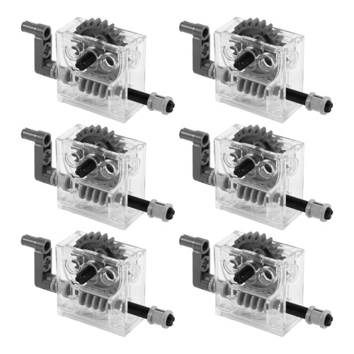 12 Set of Technic Trans-Clear Gearbox Assembly Kits Compatible with  Technic Trans-Clear Wormbox Gear Motor Reducer
