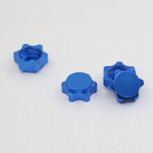 8Pcs Aluminum Wheel Hub Cover Anti-Dust Cover 17mm Hex Nut for 1/8 RC Car,