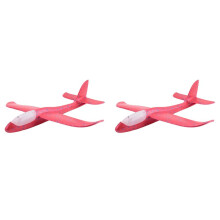 2X,48cm Hand Throw Lighting  Flying Glider Plane Glow in the Dark Toys Foam Airplane Model LED Flash Games Toys