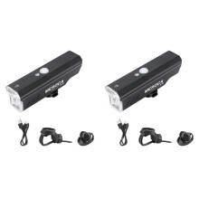 2X MEROCA 4000mAh Fietslamp USB Oplaadbaar 1500 Lumen Fiets Koplamp Waterdicht Super Heldere Koplamp Fiets Zaklamp
