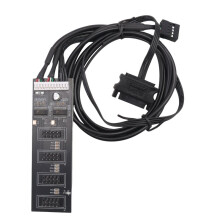 9Pin USB Header Splitter, USB 2.0 Header Splitter with Power Cable, Internal USB Hub for CPU/RGB Light/Printer