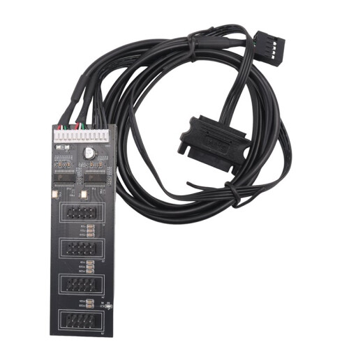 9Pin USB Header Splitter, USB 2.0 Header Splitter with  Power Cable, Internal USB Hub for CPU/RGB Light/Printer