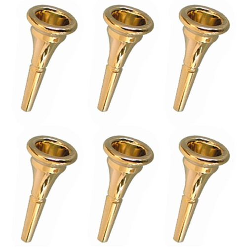 6X Placcato Oro Corno Francese Bocchino
