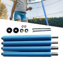 3X Trampoline Poles Replacement,with Trampoline Poles Anti-Collision Protector,with Screws Enclosure Straight Tube 1.96m