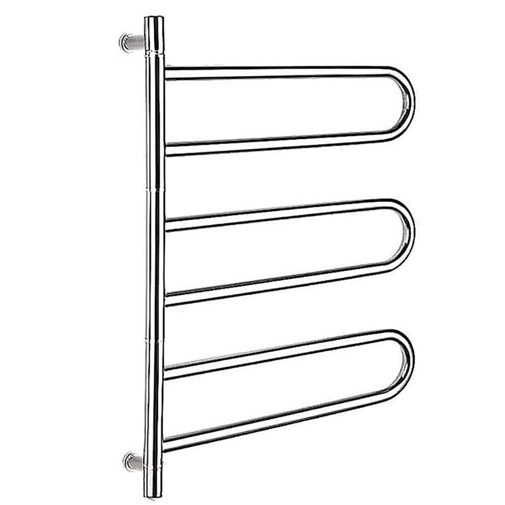 Electric Towel Warmer 180 Rotation Stainless Steel Wall Mounted Heated Towel Rack Hardwired 9092120741322