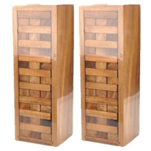 96X Gioco di Torri Cadenti nel Legno - Perfetto per Giochi di Società, Giochi All'Aperto per Adulti e Famiglie, Giochi Classici con Blocchi