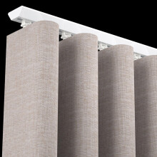Heavy Duty Ripplefold Ceiling Curtain Track, Wave Shaped Aluminum Rail 5.9ft, Smooth Sliding Installation