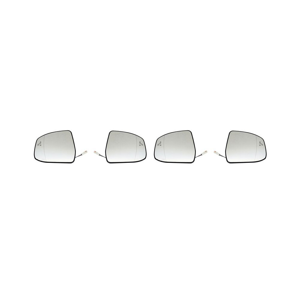 4Pcs Door Wing Side Mirror Glass Heated Blind Spot Warning With Backing Plate For Focus Mk2 Mk3 Mondeo Mk4 L+R 6034013934131