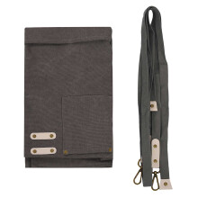 Deep Gray Barber Canvas Cook Apron Barista Bartender Chef Hairdressing Apron Catering Uniform Work Wear Anti-Dirty Overalls