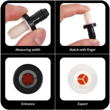 8 Pcs Check Valve 3/8 Inch 10 mm ABS Plug-in Check Valve Fuel Oil Water Gas Air One-Way Check Valve for Liquids