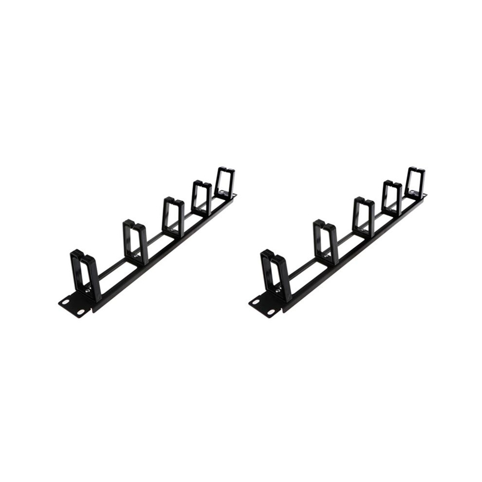 2Pc 19Inch 1U Rack Cabinets Cable Management Network Organizer Hollow Metal Base Five Ring Detachable Wire Manager Frame 6032575397722