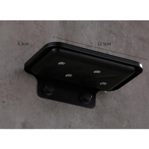 Wall Mounted Soap Dish Aluminum Square Design for Bathroom Space Saving and Easy Clean Surface 1
