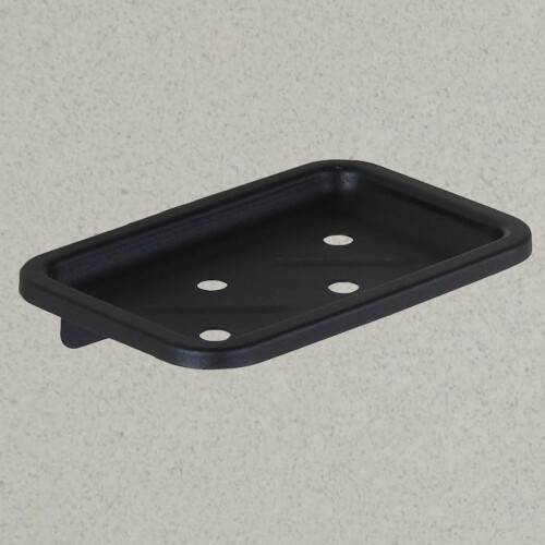 Wall Mounted Soap Dish Aluminum Square Design for Bathroom Space Saving and Easy Clean Surface 2