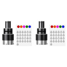 2X Photograph Flash Snoot Conical Lens Video Photo Studio Light Kit with Optical Spotlight Lens 50 Gobos