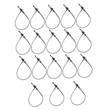 Plastic Tag Fastener Set 100pcs Black Secure Locking Loops for Clothing Tags