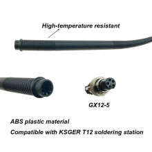 Soldering Handle 5-Core Wiring for T12 Soldering Iron Station High Temperature-Resistant Silicone Handle STM32