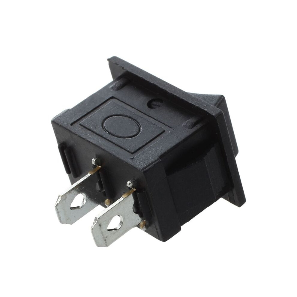 100 Pcs Spst 2 Pin Rocker Ac 125V 10A 250V 6A Black 6032542220107