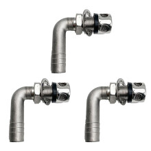 3X Stainless Steel 90 Bend Fuel Breather Vent 3/5inch - Boat/ Truck/ Car Gas Tank,2 Holes
