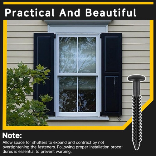 Vinyl Shutter Fasteners for Window Outside, Plastic Shutter Screws Exterior Window Shutter Pin Pegs 26PCS 1