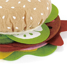 20PCS Food Burger Food Set Kitchen Food Toy Set Soft Hamburger for Pretend Kitchen Toys Gifts