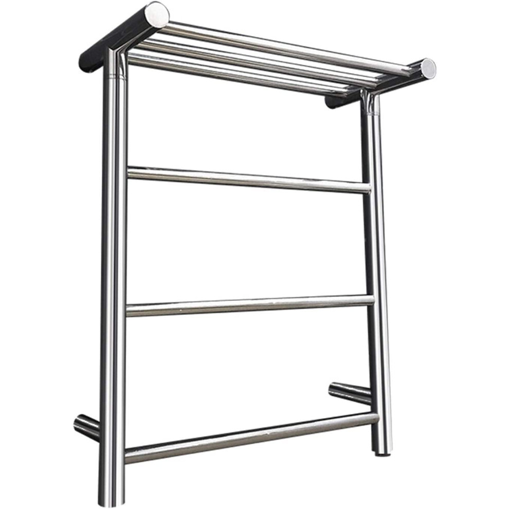 Silver Hardwired Electric Towel Warmer 304 Stainless Steel Heated Towel Rail Wall Mounted 9092120742022