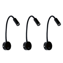 3PCS Bedside Working Study Reading Lamp Wall Lamp Sconces 3W LED Book Lamp Wall Night Light LED for Bedroom Dormitory