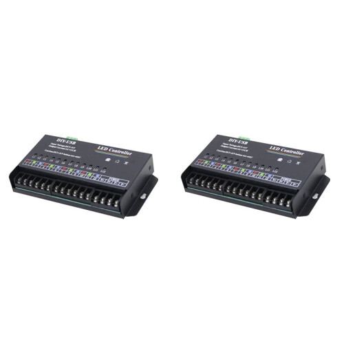 2X DIY Autonoom Programmeren Controller 12Way Programmeerbare USB DIY LED RGB Controller voor 3528 5050 Strip Module